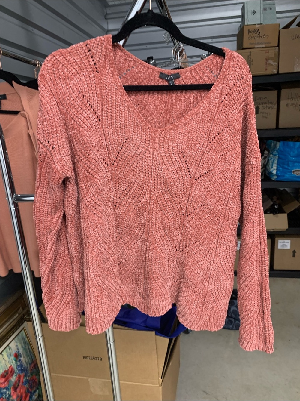 Forever 21 Mauve Pink V-Neck Chunky Knit Sweater